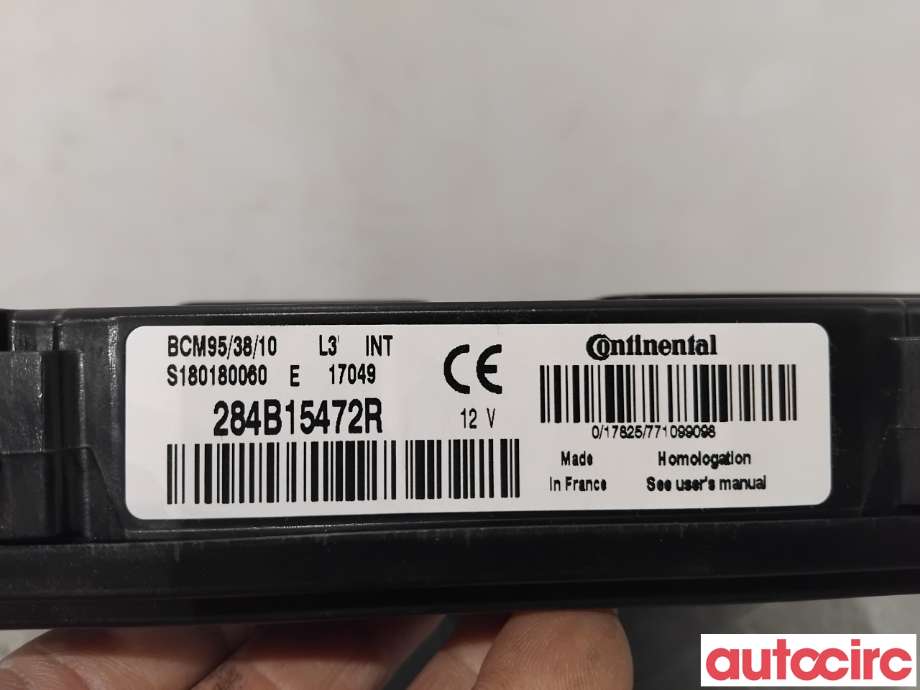 Styreenhet diverse til Renault Zoe 2013-2019 (Fase 1)  (RENAULT|284B15472R|S180180060)