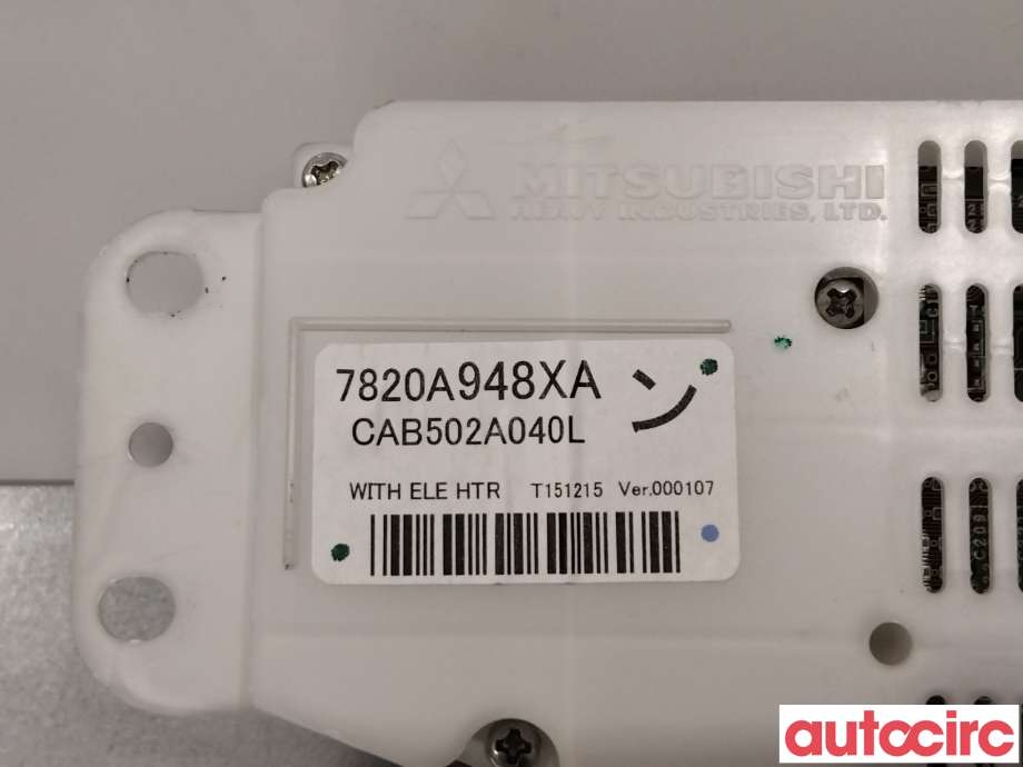 Varmeapparat betjening til Mitsubishi Outlander 2015-->> (Type III, Fase 2)  (MITSUBISHI|7820A948XA|CAB502A040L)