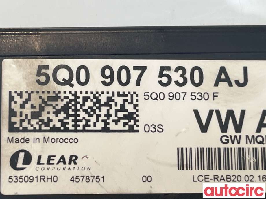 Styreenhet diverse til Škoda Octavia 2013-2016 (Type III, Fase 1)  (SKODA|5Q0907530AJ|)
