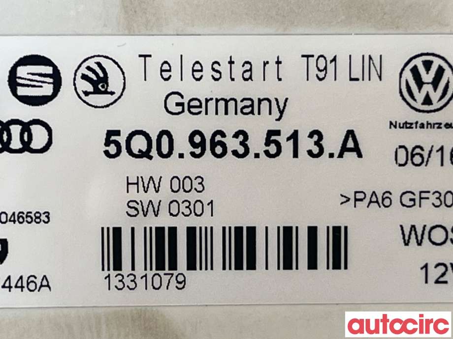 Styreenhet diverse til Škoda Octavia 2013-2016 (Type III, Fase 1)  (SKODA|5Q0963513A|)