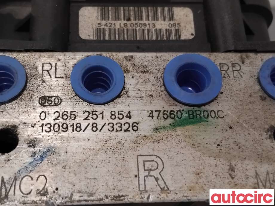 ABS sentral til Nissan Qashqai 2010-2014 (Type I, Fase 2) (NISSAN|47660BR14D|0265251854|47660BR00C)