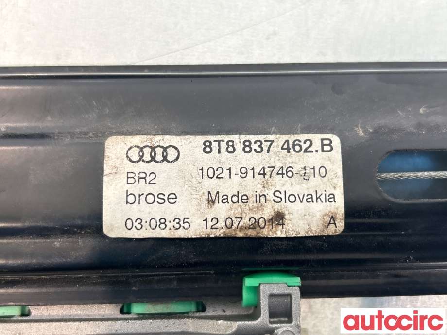 Ruteheis høyre foran til Audi A5 2007-2016 (Type I)  (AUDI|8T8837462B)