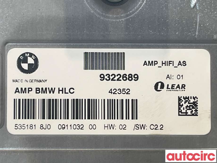 Bilstereo forsterker til BMW 3-Serie 2012-2018 (F30/F31/F34) (F30/F31/F34) (BMW|65126841961)