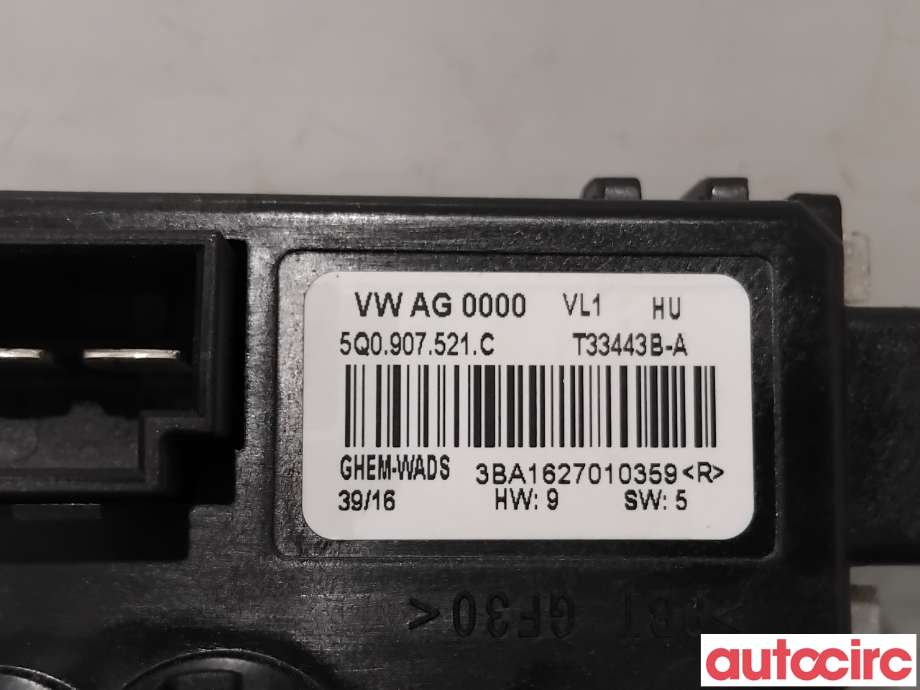 Varmeapparat motstand til Audi A3 2016-2020 (Type III, Fase 2)  (AUDI|5Q0907521C|T33443B-A|5WA907521)