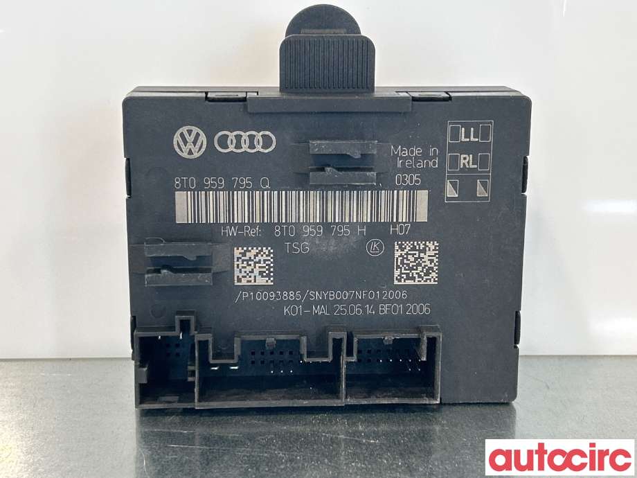 Styreenhet dør venstre foran til Audi A5 2007-2016 (Type I)  (AUDI|8T0959795Q)