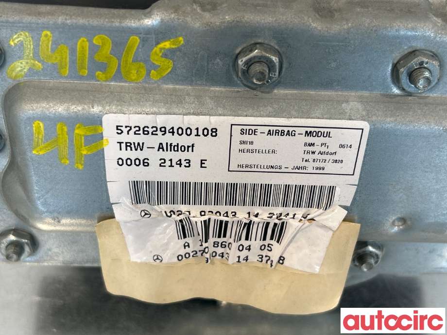 Airbag sidepute venstre til Mercedes CLK 1997-2002 (C208) (C208) (MERCEDES|A1708600405)