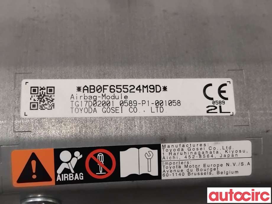 Airbag kne til Toyota Corolla 2019-->>  (TOYOTA|7390016020C0|TG17D02001|)