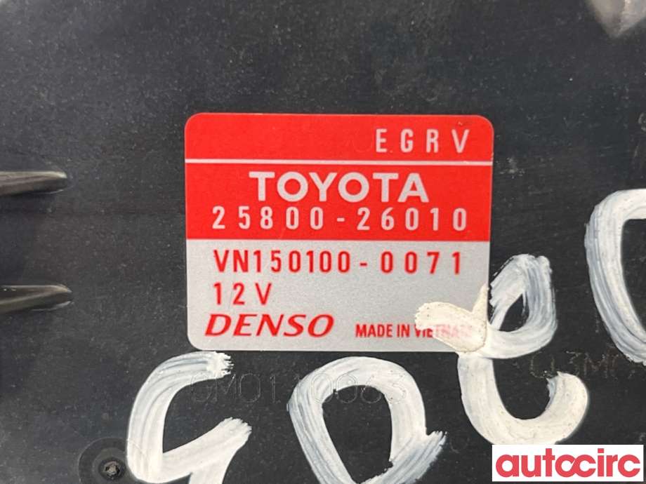 EGR-ventil til Toyota RAV4 2009-2013 (Type III, Fase 2)  (TOYOTA|2580026010|VN150100-0071|25800-26010)