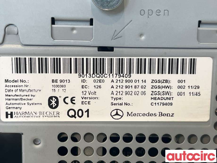 Bilstereo til Mercedes E-Klasse 2009-2013 (Fase 1) (W212) (W212) (MERCEDES|A2129000217|A2129000114)