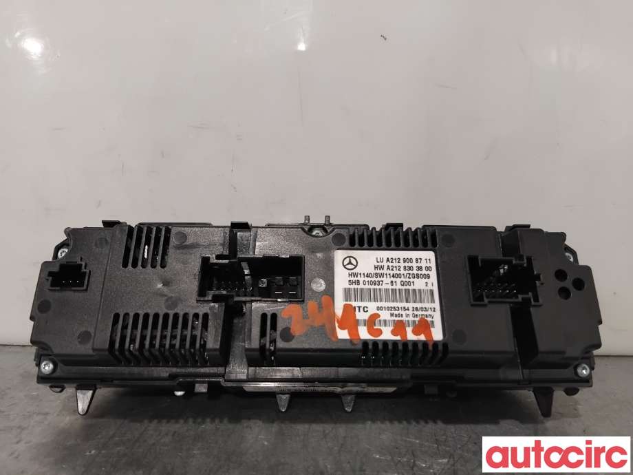 Varmeapparat betjening til Mercedes E-Klasse 2009-2013 (Fase 1) (W212) (W212) (MERCEDES|A2129008711|5HB010937-61|A2129006527)