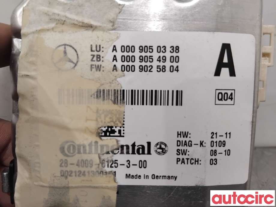 Sensor radar til Mercedes E-Klasse 2009-2013 (Fase 1) (W212) (W212) (MERCEDES|A0009057202|28-4009-6125-3-00|A0009050338)