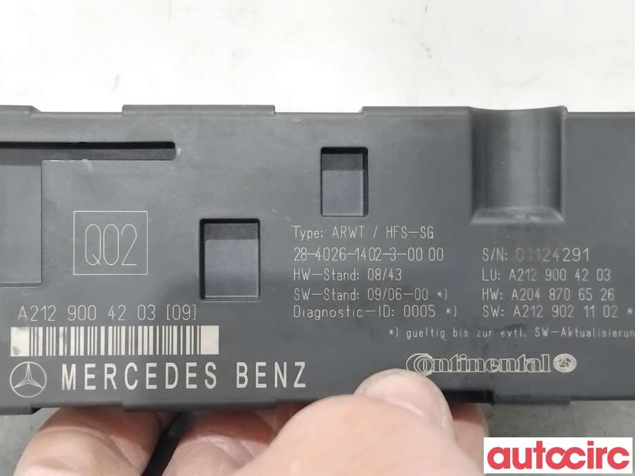 Styreenhet elektrisk bakluke til Mercedes E-Klasse 2009-2013 (Fase 1) (W212) (W212) (MERCEDES|A2129004203|28-4026-1402-3-00)