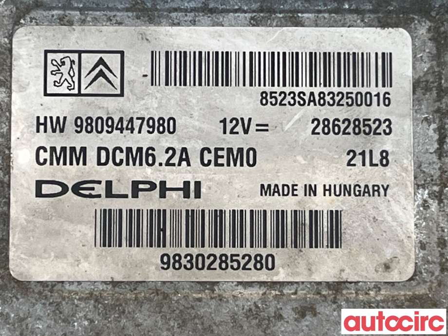 Styreenhet motor til Peugeot Expert 2016-->> (Type III)  (PEUGEOT|1677618180|28628523|9809447980)