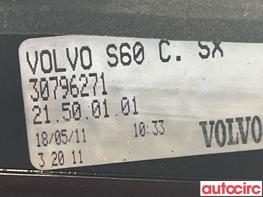 Baklykt venstre indre til Volvo S60 2010-2014 (Type II, Fase 1) (VOLVO|30796271)
