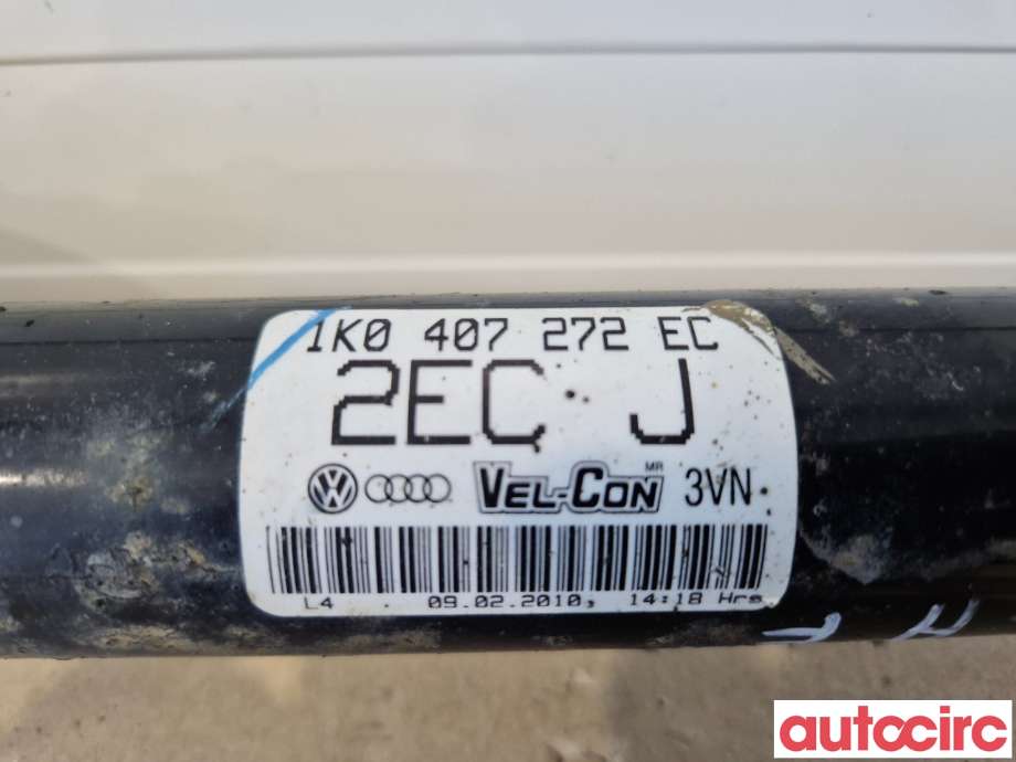 Drivaksel høyre foran til VW Golf VI 2008-2012  (VOLKSWAGEN|5Q0407272FF|2ECJ|1K0407272EC)