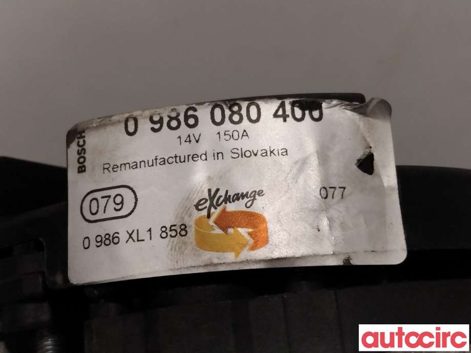 Dynamo til Nissan Qashqai 2010-2014 (Type I, Fase 2)  (NISSAN|23100JD10A|0986080400|)