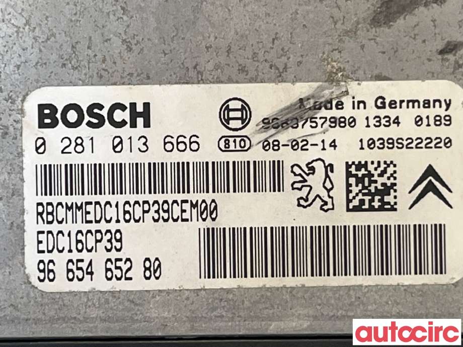 Styreenhet motor til Citroën C-Crosser 2007-2012  (CITROEN|1943NV|1943F2|0281013666)