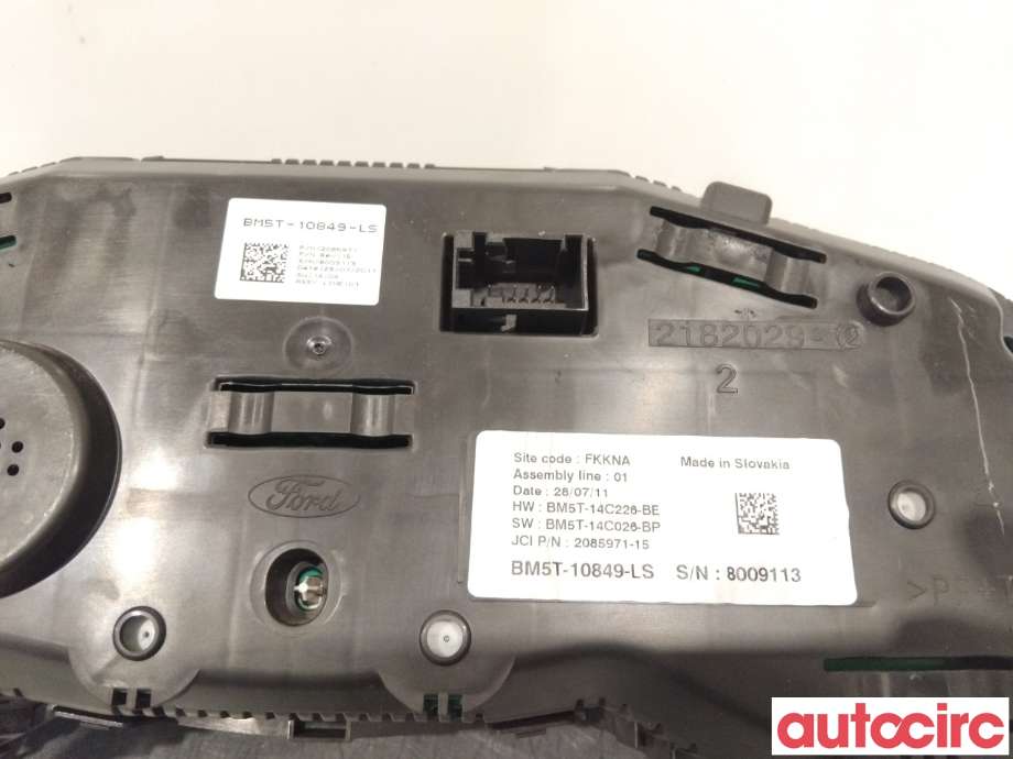 Instrumentpanel til Ford Focus 2011-2014 (Type III, Fase 1)  (FORD|5580297|BM5T-10849-BLN|BM5T-10849-BAG)