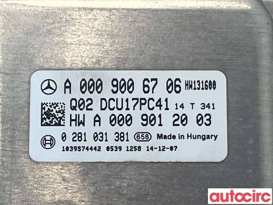 Styreenhet diverse til Mercedes C-Klasse 2014-2018 (Fase 1) (W205) (W205) (MERCEDES|A0009006706)