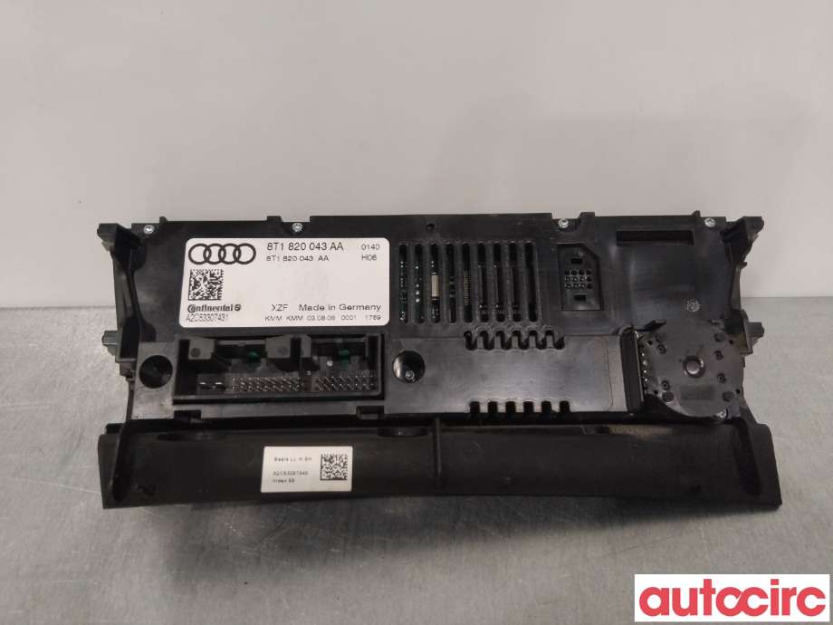 Varmeapparat betjening til Audi A4 2007-2014 (Type IV) (B8) (B8) (AUDI|8T1820043AH|)