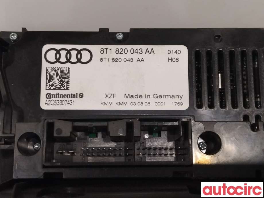 Varmeapparat betjening til Audi A4 2007-2014 (Type IV) (B8) (B8) (AUDI|8T1820043AH|)