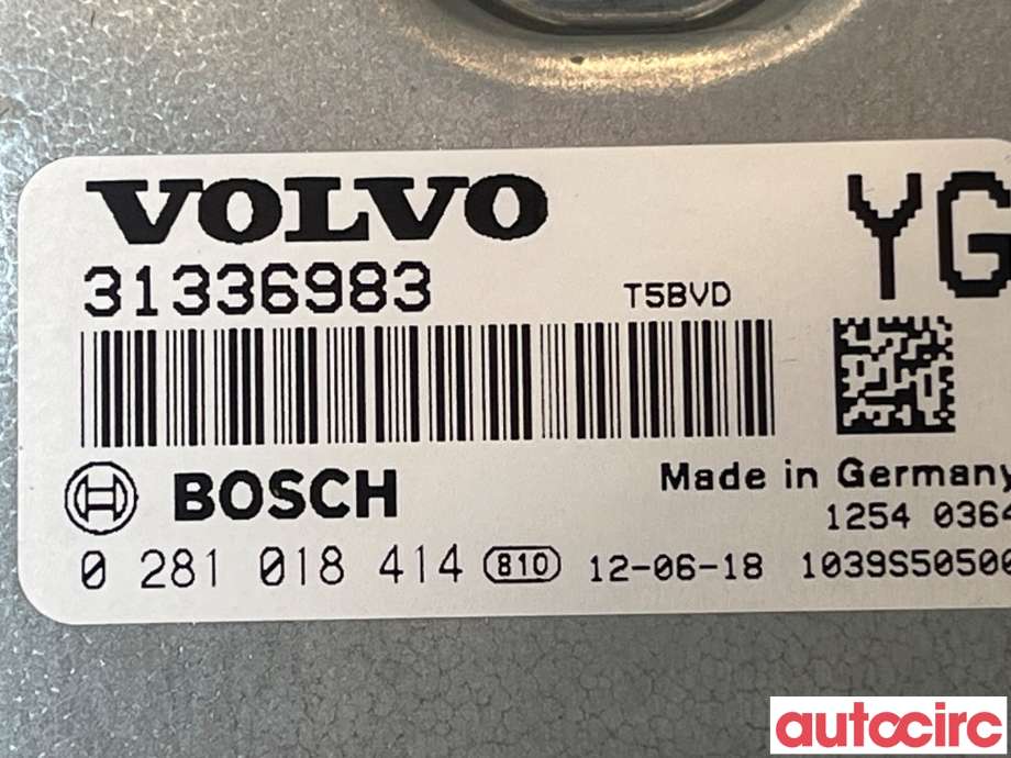 Styreenhet motor til Volvo V70 2007-2013 (Type III, Fase 1)  (VOLVO|36001858|0281018414|31339683)