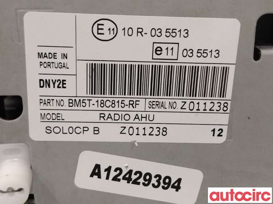 Bilstereo til Ford Focus 2011-2014 (Type III, Fase 1)  (FORD|2277319||BM5T-18C815-GP)