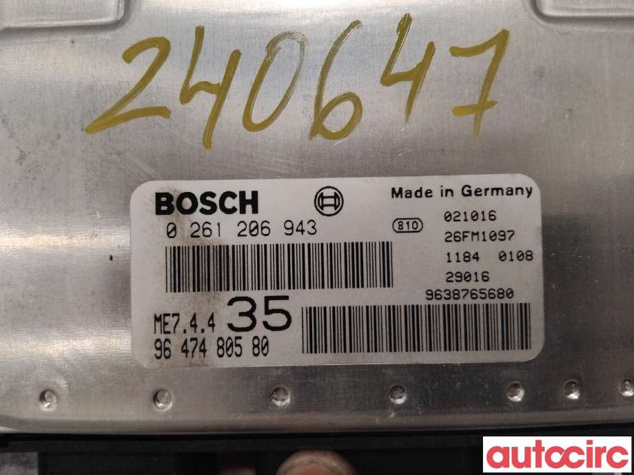 Styreenhet motor til Peugeot 307 2001-2004 (Fase 1) (PEUGEOT|194061|0261206943|9647480580)
