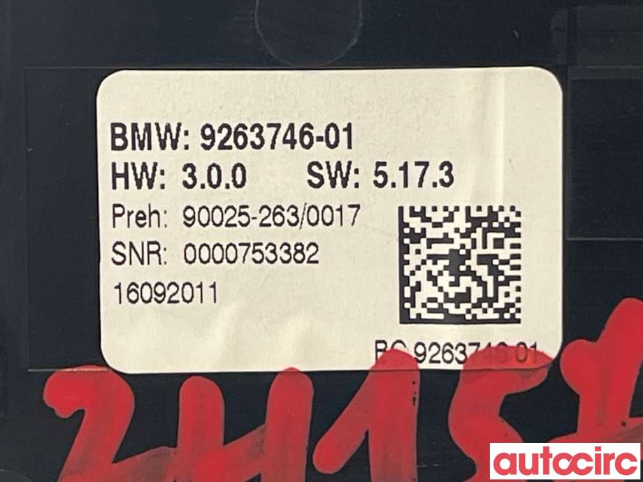 Varmeapparat betjening til BMW 5-Serie 2010-2017 (F10/F11) (F10/F11) (BMW|61319328425||926374601)