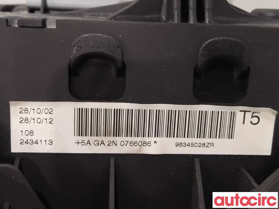 Airbag rattpute til Peugeot 307 2001-2004 (Fase 1)  (PEUGEOT|4112HW|2434113|96345028ZR)