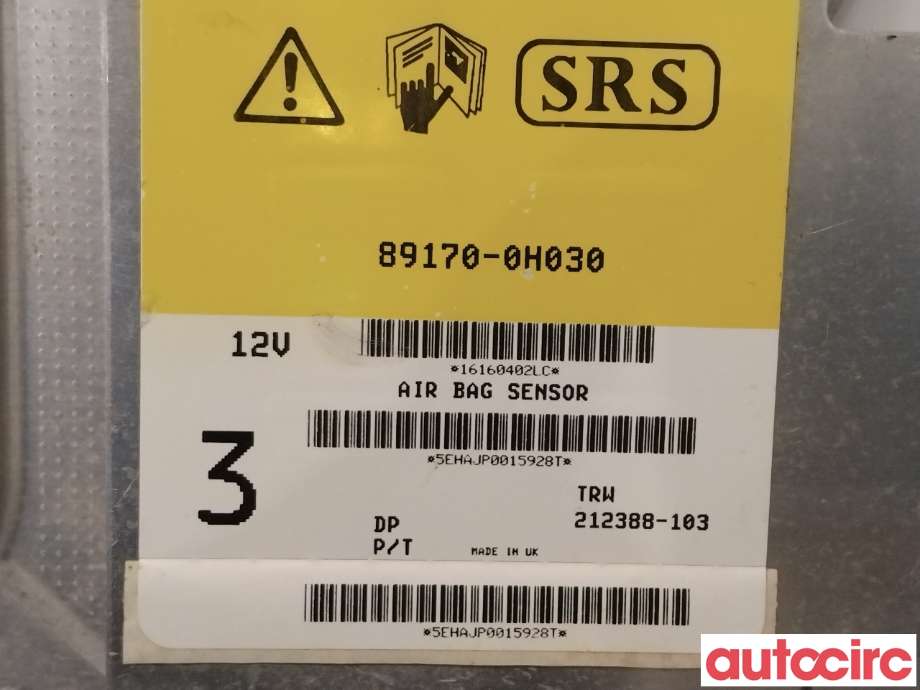 Airbag elektronikk til Toyota Aygo 2005-2014 (Type I)  (TOYOTA|891700H030|)
