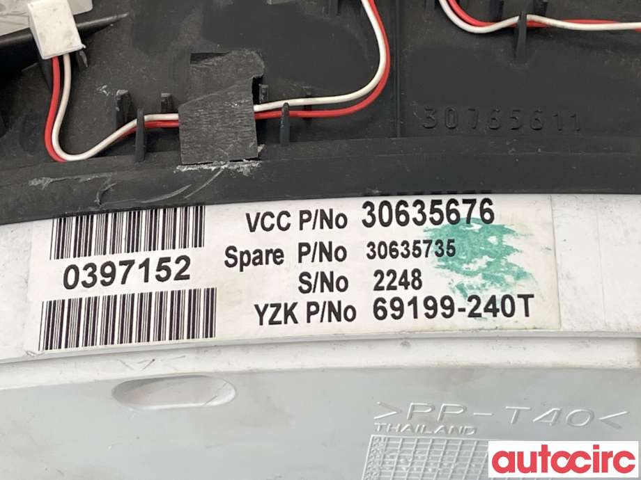 Instrumentpanel til Volvo XC90 2007-2014 (Type I, Fase 2)  (VOLVO|36002782|30635676)