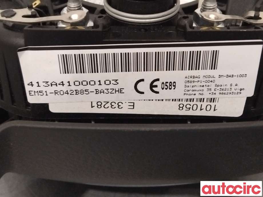 Airbag rattpute til Ford Focus 2011-2014 (Type III, Fase 1)  (FORD|1792378|)