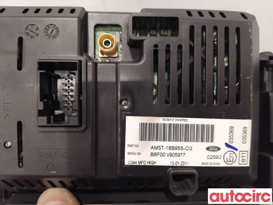 Multimedia display (MCU - Media Controller Unit) til Ford Focus 2011-2014 (Type III, Fase 1) (FORD|2021920||AM5T-18B995-CG)