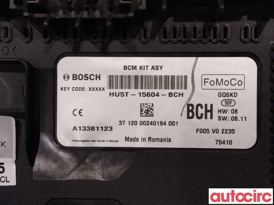 Sikringsboks til Ford Fiesta 2017-->> (Type VII)  (FORD|2548215|F005V02235|HU5T-15604-BCH)