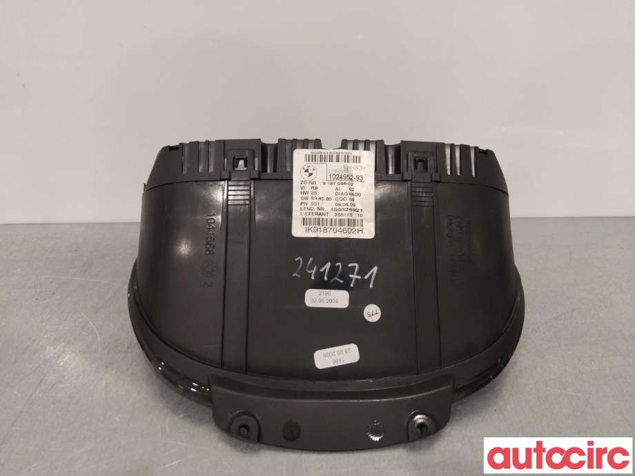 Instrumentpanel til BMW 1-Serie 2004-2011 (E81/E82/E87/E88) (E81/E82/E87/E88) (BMW|62109283801|)