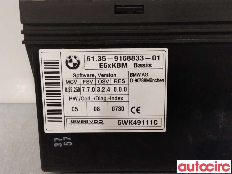 Styreenhet diverse til BMW 5-Serie 2003-2010 (E60/E61) (E60/E61) (BMW|61359176069|)
