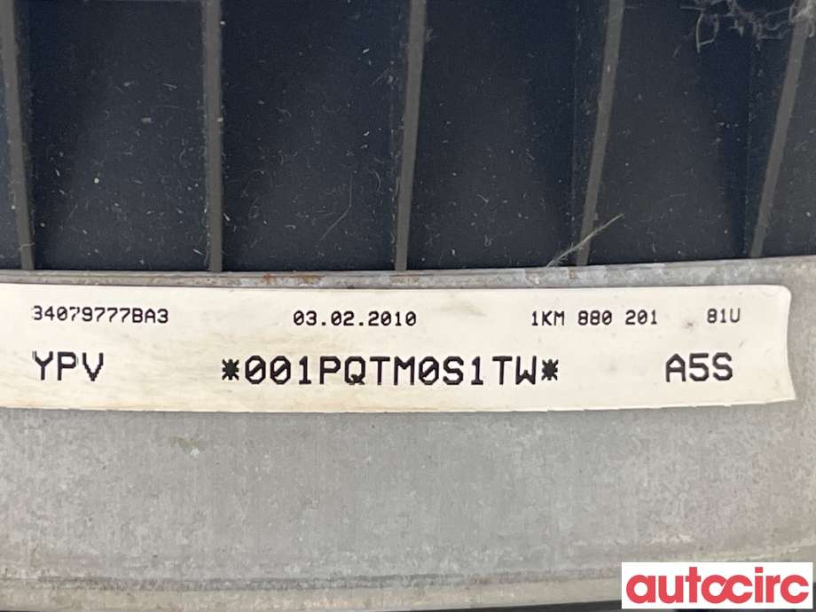 Airbag rattpute til VW Golf VI 2008-2012  (VOLKSWAGEN|1KM880201)