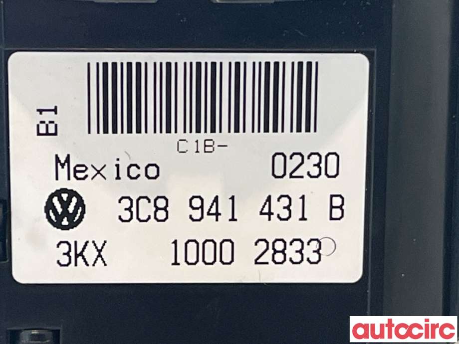 Bryter lys til VW Golf VI 2008-2012  (VOLKSWAGEN|3C8941431B)