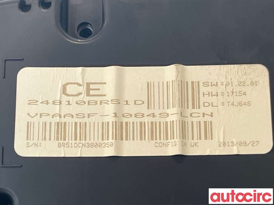 Instrumentpanel til Nissan Qashqai 2010-2014 (Type I, Fase 2)  (NISSAN|24810BR51D)