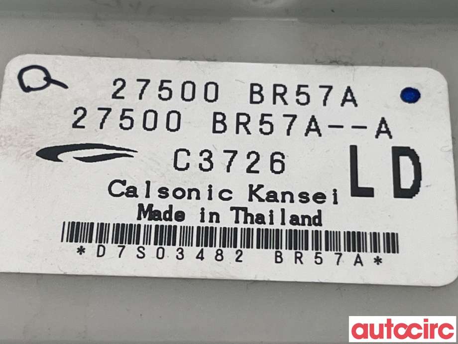 Varmeapparat betjening til Nissan Qashqai 2010-2014 (Type I, Fase 2)  (NISSAN|27500BR47A)