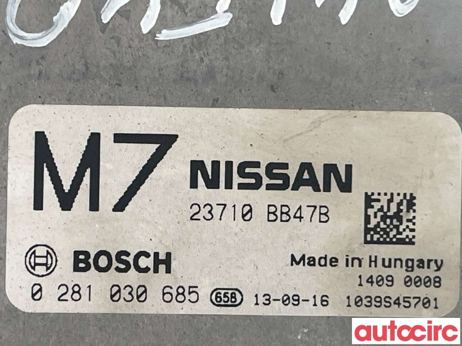 Styreenhet motor til Nissan Qashqai 2010-2014 (Type I, Fase 2)  (NISSAN|23710BB47B|0281030685)