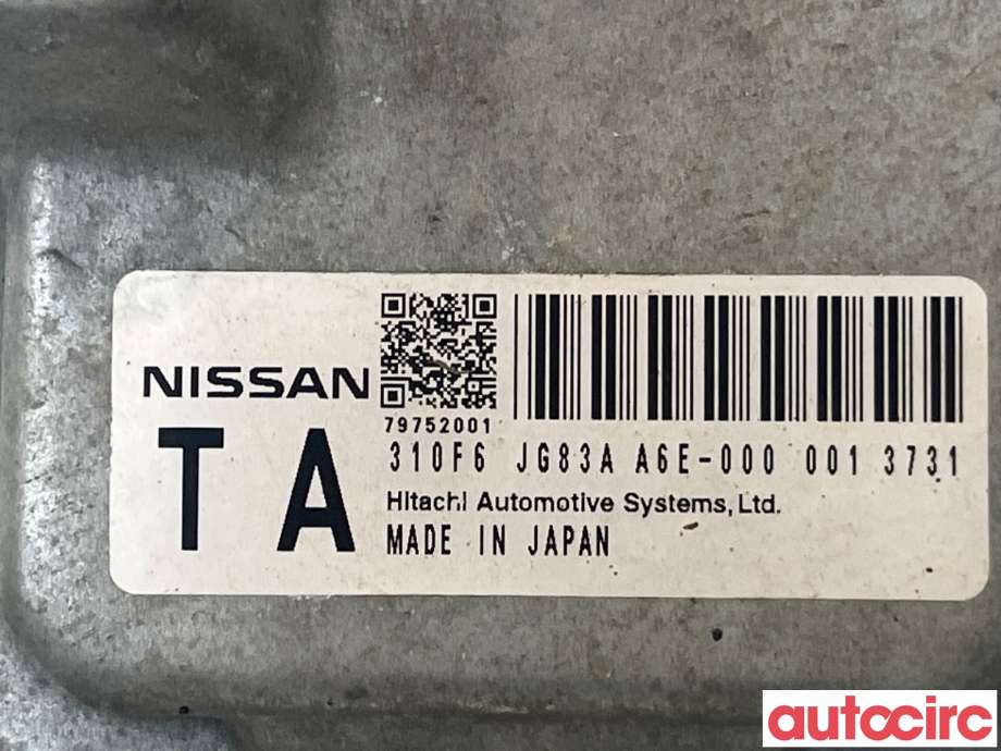 Styreenhet girkasse til Nissan Qashqai 2010-2014 (Type I, Fase 2) (NISSAN|310F6JG83A)