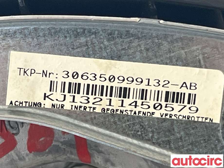 Airbag rattpute til Mercedes Vito/Viano 2010-2014 (Fase 2) (W639) (W639) (MERCEDES|A6398601802)