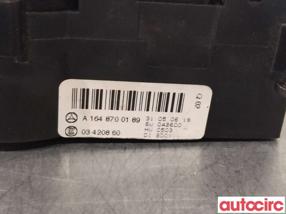 Varmeapparat betjening til Mercedes ML 2005-2011 (W164) (W164) (MERCEDES|NO NR|03420860|A1648700189)