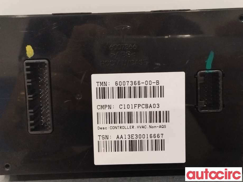 Styreenhet klima/aircondition til Tesla Model S 2013-2016 (Fase 1)  (TESLA|6007366-00-B|C101FPCBA05)
