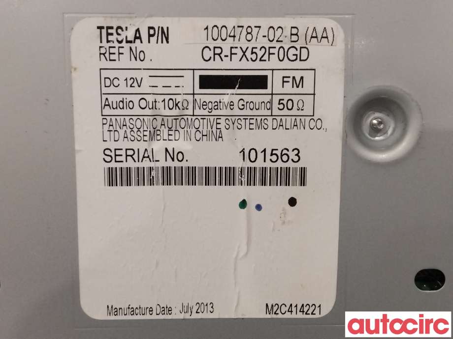 Bilstereo til Tesla Model S 2013-2016 (Fase 1)  (TESLA|1004787-02-B|)