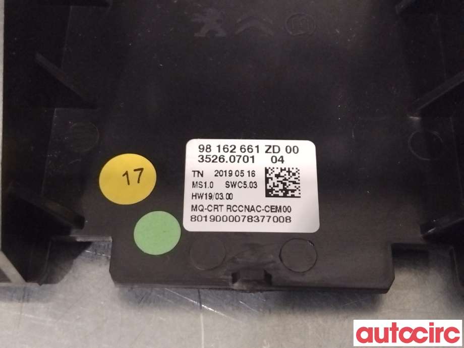 Instrument kjørecomputer til Peugeot Partner 2019-->> (Type III) (PEUGEOT|9830426480|)