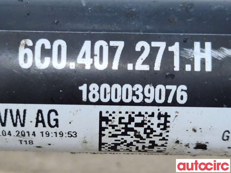 Drivaksel venstre foran til VW Polo 2014-2017 (Type V, Fase 2) (VOLKSWAGEN|6C0407271H|)