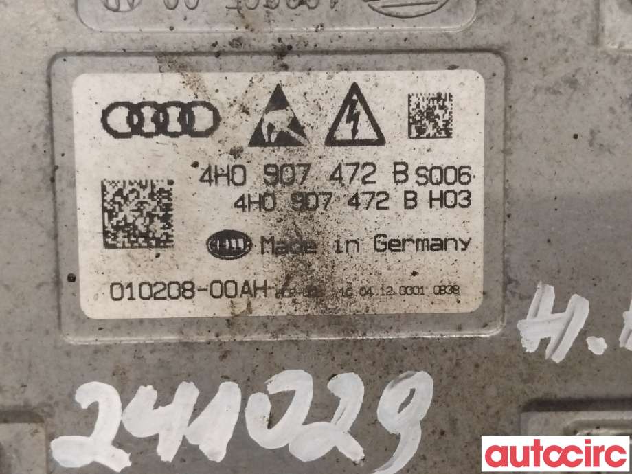 Styreenhet xenon/ballast til Audi A6 2011-2014 (Type IV, Fase 1) (C7) (C7) (AUDI|4H0907472B|)